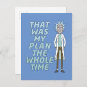 RICK UND MORTY™ | Das war mein Plan die ganze Zeit Einladungspostkarte (Vorne/Hinten)