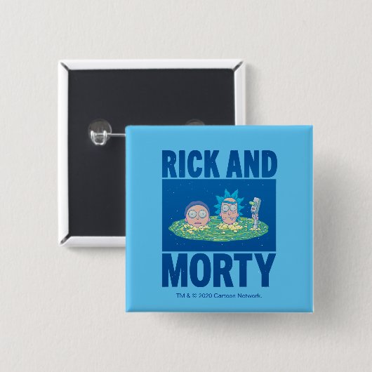 RICK UND MORTY™ | Durchqueren des Portals Button (Vorne & Hinten)