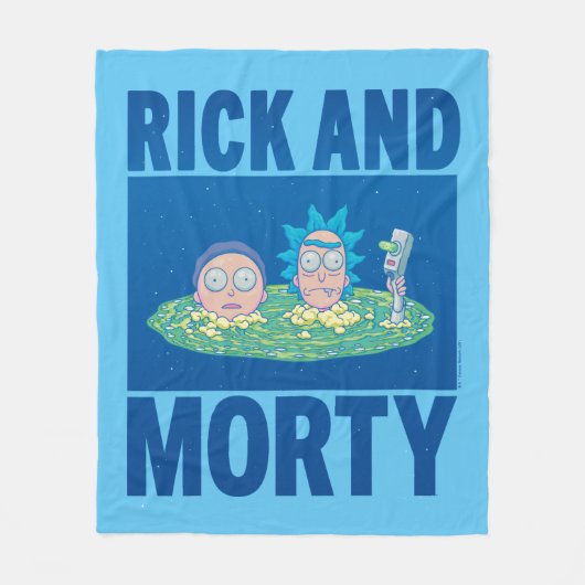 RICK UND MORTY™ | Durchqueren des Portals Fleecedecke (Vorderseite)