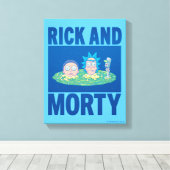 RICK UND MORTY™ | Durchqueren des Portals Leinwanddruck (Insitu (Holzboden))