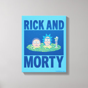RICK UND MORTY™   Durchqueren des Portals Leinwanddruck