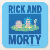 RICK UND MORTY™ | Durchqueren des Portals Rechteckiger Pappuntersetzer (Vorderseite)