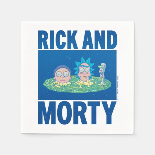 RICK UND MORTY™ | Durchqueren des Portals Serviette (Vorderseite)