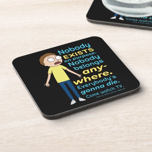 RICK UND MORTY™ | Es gibt keinen Zweck Getränkeuntersetzer (Linke Seite)