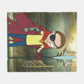 RICK UND MORTY™ | Evil Morty Fleecedecke (Vorderseite (Horizontal))