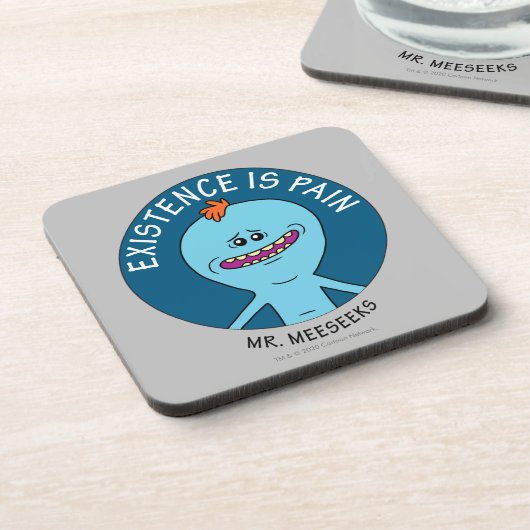 RICK UND MORTY™ | Existenz ist Schmerz Getränkeuntersetzer (Linke Seite)