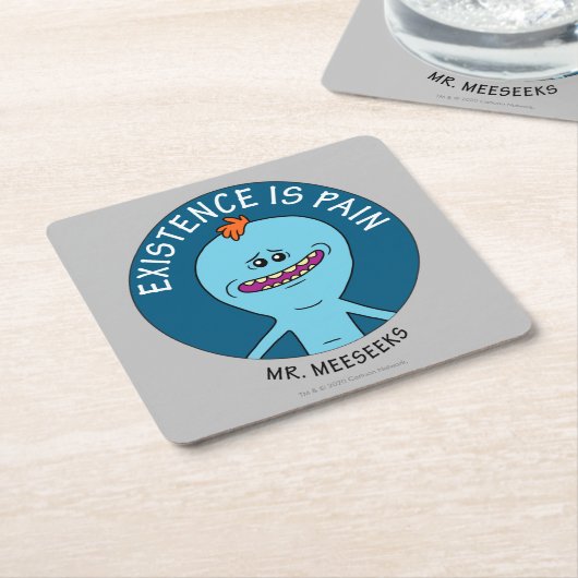 RICK UND MORTY™ | Existenz ist Schmerz Rechteckiger Pappuntersetzer (angewinkelt)