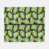 RICK UND MORTY™ | Fallende durch Portale Muster Fleecedecke (Vorderseite (Horizontal))