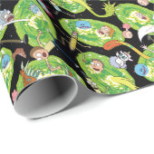 RICK UND MORTY™ | Fallende durch Portale Muster Geschenkpapier (Rolleneckpunkt)