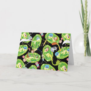 RICK UND MORTY™   Fallende durch Portale Muster Karte