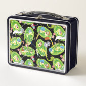 RICK UND MORTY™ | Fallende durch Portale Muster Metall Brotdose (Vorderseite)