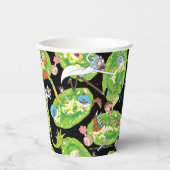 RICK UND MORTY™ | Fallende durch Portale Muster Pappbecher (Vorderseite)