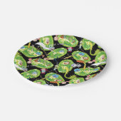 RICK UND MORTY™ | Fallende durch Portale Muster Pappteller (Schrägansicht)