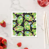 RICK UND MORTY™ | Fallende durch Portale Muster Serviette (Beispiel)