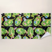 RICK UND MORTY™ | Fallende durch Portale Muster Strandtuch (Vorderseite)