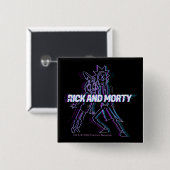 RICK UND MORTY™ | Glitched Rick and Morty Button (Vorne & Hinten)