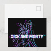 RICK UND MORTY™ | Glitched Rick and Morty Einladungspostkarte (Vorne/Hinten)