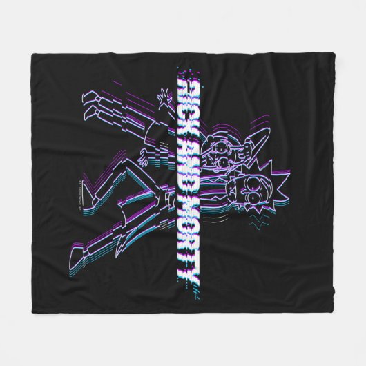 RICK UND MORTY™ | Glitched Rick and Morty Fleecedecke (Vorderseite (Horizontal))