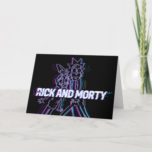 RICK UND MORTY™ | Glitched Rick and Morty Karte (Vorderseite)