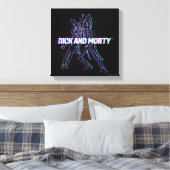 RICK UND MORTY™ | Glitched Rick and Morty Leinwanddruck (Insitu (Schlafzimmer))