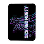 RICK UND MORTY™ | Glitched Rick and Morty Magnet (Vertikal)
