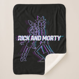 RICK UND MORTY™ Glitched Rick and Morty Sherpadecke