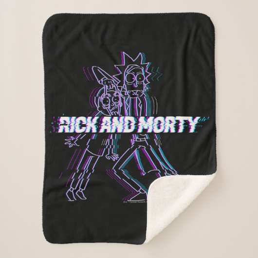 RICK UND MORTY™ | Glitched Rick and Morty Sherpadecke (Vorderseite)