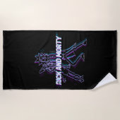 RICK UND MORTY™ | Glitched Rick and Morty Strandtuch (Vorderseite)