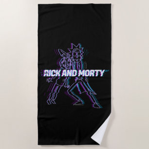 RICK UND MORTY™ Glitched Rick and Morty Strandtuch