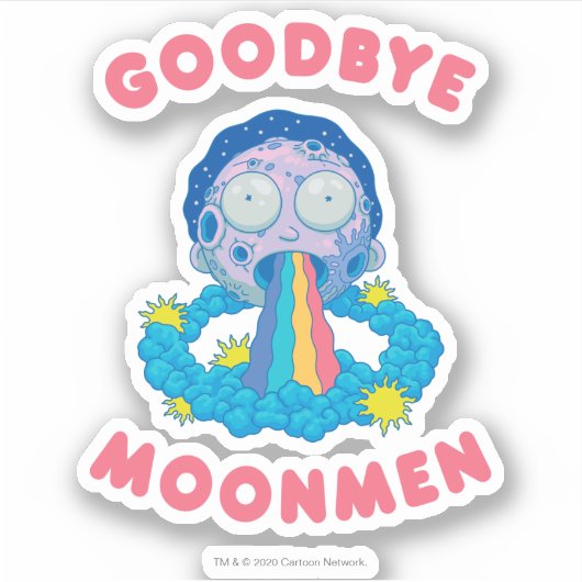 RICK UND MORTY™ | Goodbye Moonmen Aufkleber (Vorderseite)