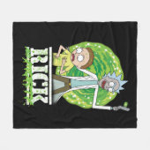RICK UND MORTY™ | Grüner Splash Fleecedecke (Vorderseite (Horizontal))