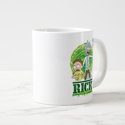 RICK UND MORTY™ | Grüner Splash Jumbo-Tasse (Vorderseite Rechts)