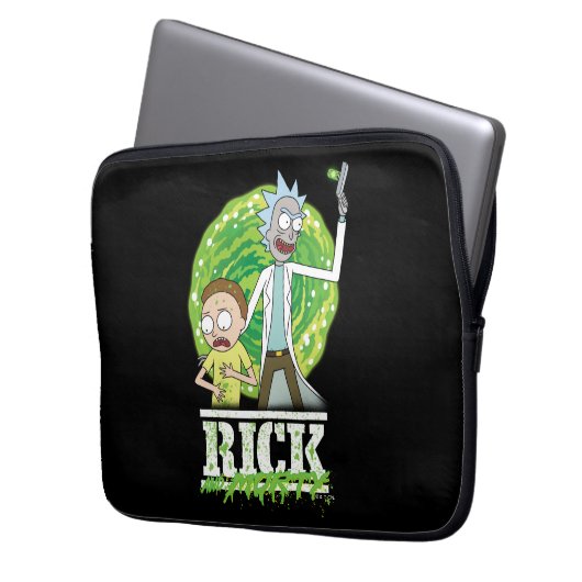 RICK UND MORTY™ | Grüner Splash Laptopschutzhülle (Vorderseite Links)