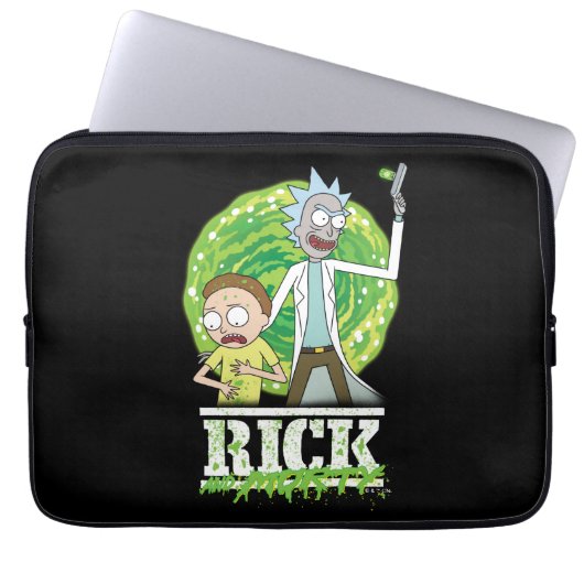 RICK UND MORTY™ | Grüner Splash Laptopschutzhülle (Vorderseite)