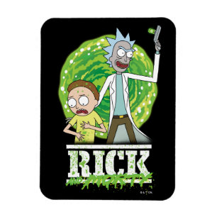 RICK UND MORTY™   Grüner Splash Magnet