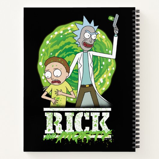 RICK UND MORTY™ | Grüner Splash Notizblock (Rückseite)