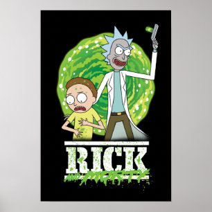 RICK UND MORTY™   Grüner Splash Poster