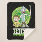 RICK UND MORTY™ | Grüner Splash Sherpadecke (Vorderseite)