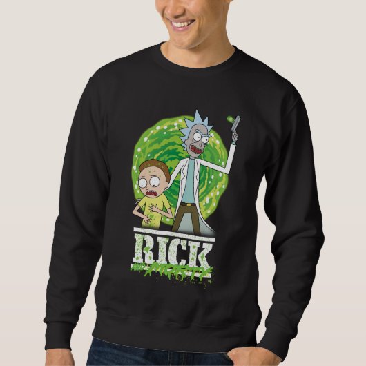 RICK UND MORTY™ | Grüner Splash Sweatshirt (Vorderseite)