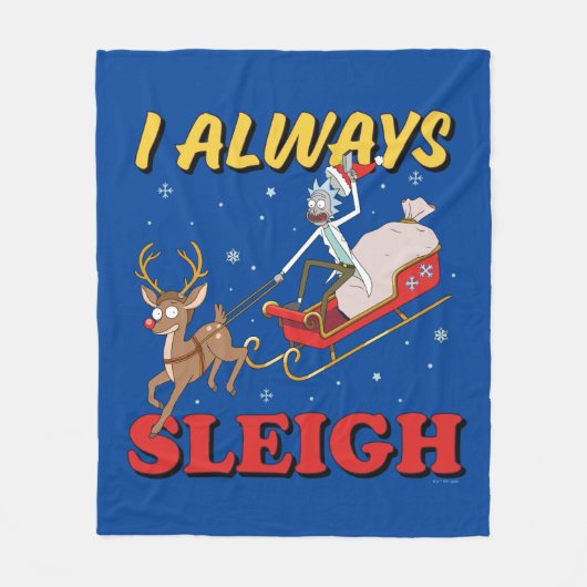 Rick und Morty | I Always Sleigh Fleecedecke (Vorderseite)