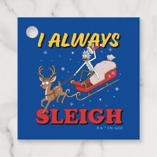 Rick und Morty | I Always Sleigh Geschenkanhänger (Vorderseite)