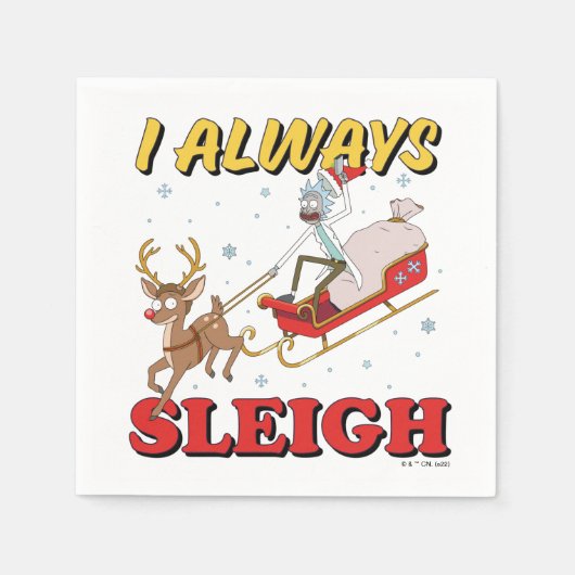 Rick und Morty | I Always Sleigh Serviette (Vorderseite)