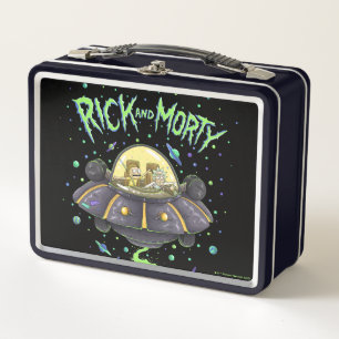 RICK UND MORTY™   Illustriert Space Flight Graph Metall Brotdose