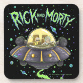 RICK UND MORTY™ | Illustriert Space Flight Graphic Getränkeuntersetzer (Vorderseite)