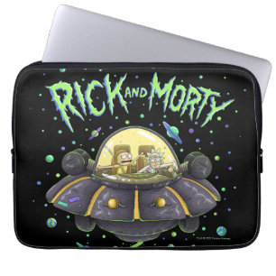 RICK UND MORTY™ Illustriert Space Flight Graphic Laptopschutzhülle