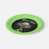 RICK UND MORTY™ | Illustriert Space Flight Graphic Pappteller (Schrägansicht)