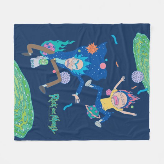 RICK UND MORTY™ | Infizierter Portal-Jump Fleecedecke (Vorderseite (Horizontal))