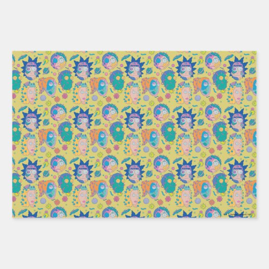 RICK UND MORTY™ | Infiziertes Smith-Familienmuster Geschenkpapier Set (Vorderseite)