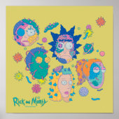 RICK UND MORTY™ | Infiziertes Smith-Familienmuster Poster (Vorne)