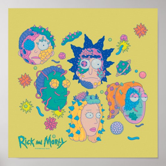 RICK UND MORTY™ | Infiziertes Smith-Familienmuster Poster (Vorne)